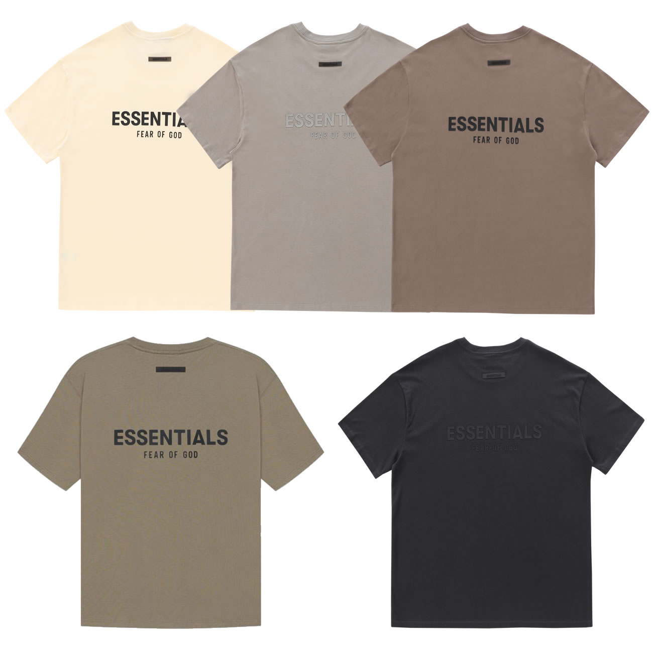 Fear Of God Essentials T Shirt Cream Buttercream Ss21 (1) - newkick.vip